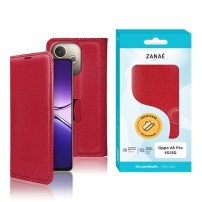 Etui portefeuille rouge pour Oppo A5 Pro