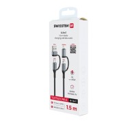 Cable Swissten textile 4-en-1 1