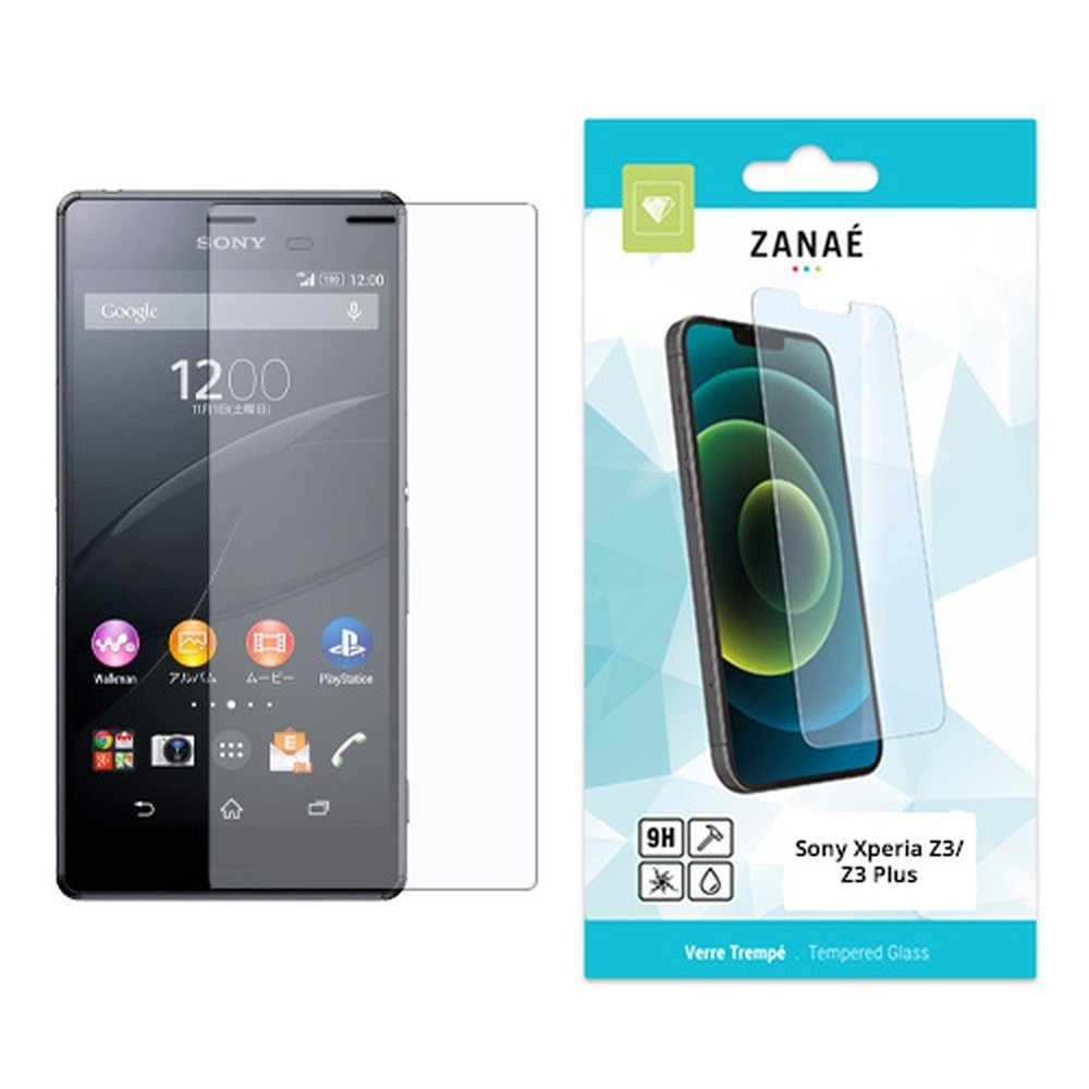 Verre trempé transparent pour Sony Xperia Z3 et Z3 Plus