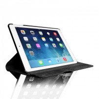 Vue de face de l'étui rotatif noir pour iPad Pro 12.9