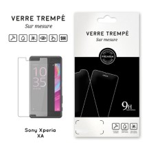 Verre trempé transparent pour Sony Xperia XA montrant la protection de l'écran