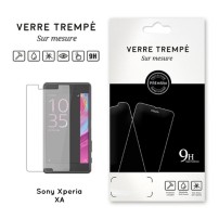 Verre trempé transparent pour Sony Xperia XA montrant la protection de l'écran