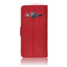 Étui portefeuille rouge pour Samsung Galaxy J3 (2016)