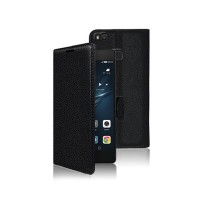 Étui portefeuille noir pour Huawei P9 Lite (2016)