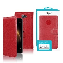 Étui portefeuille rouge pour Huawei Y5 II et Y6 II Compact