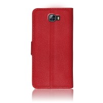Étui portefeuille rouge pour Huawei Y5 II et Y6 II Compact