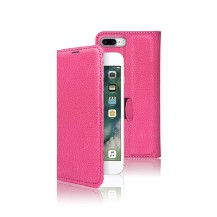 Etui portefeuille Zanae fushia pour iPhone 7 Plus et 8 Plus