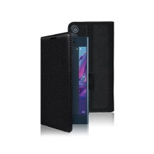 Étui portefeuille noir pour Sony Xperia XZ