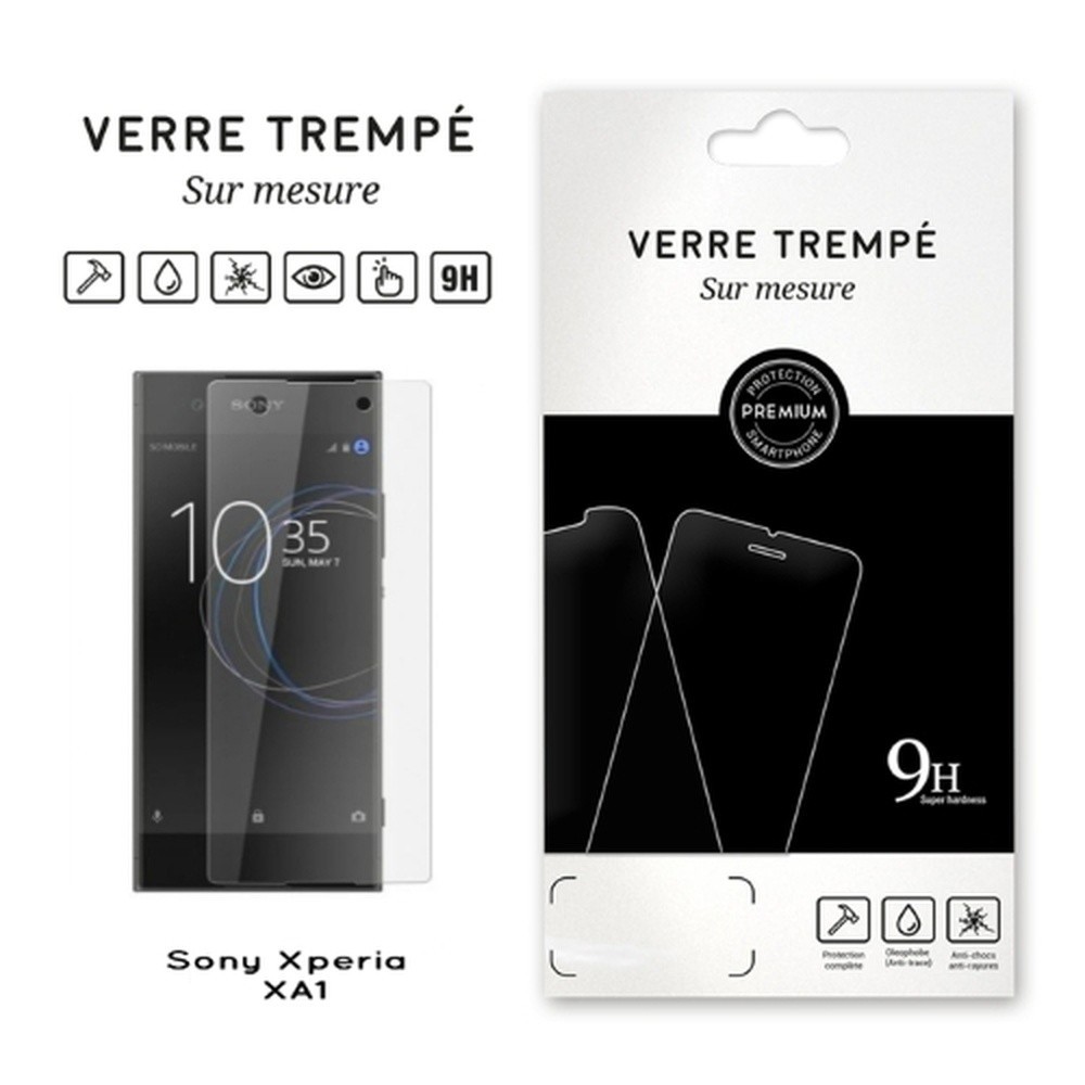 Verre trempé transparent pour Sony Xperia XA1