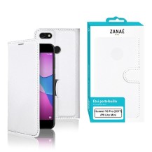 Étui portefeuille blanc pour Huawei Y6 Pro et P9 Lite Mini