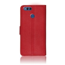Étui portefeuille rouge pour Honor 7X