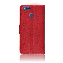 Étui portefeuille rouge pour Honor 7X