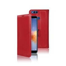 Étui portefeuille rouge pour Honor 7X