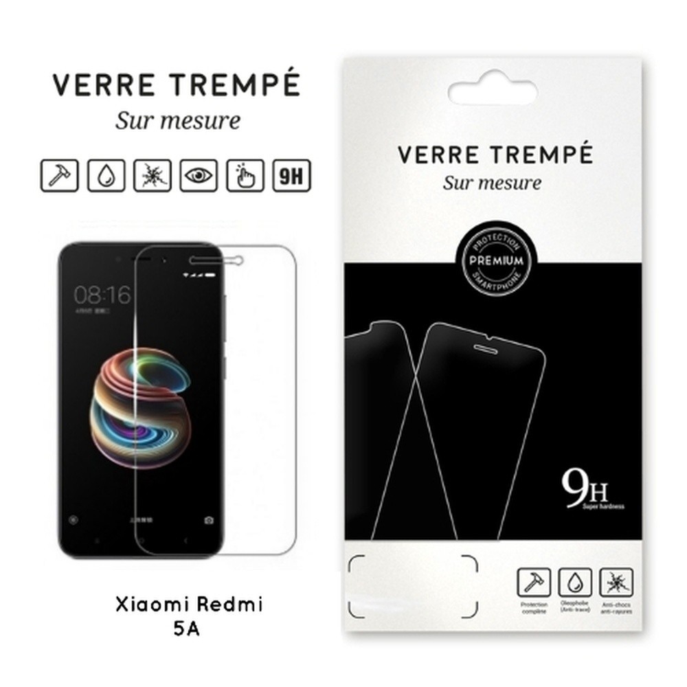 Verre trempé transparent pour Xiaomi Redmi 5A