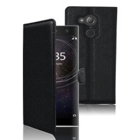 Étui portefeuille noir pour Sony Xperia XA2 Ultra