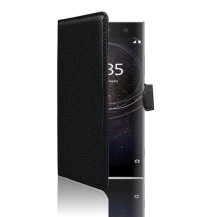 Étui portefeuille noir pour Sony Xperia XA2 Ultra