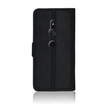 Etui portefeuille noir pour Sony Xperia XZ2