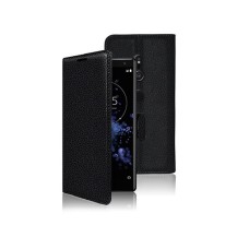 Etui portefeuille noir pour Sony Xperia XZ2