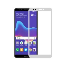 Verre trempé Full Cover blanc compatible Huawei Y7 et Honor 7C