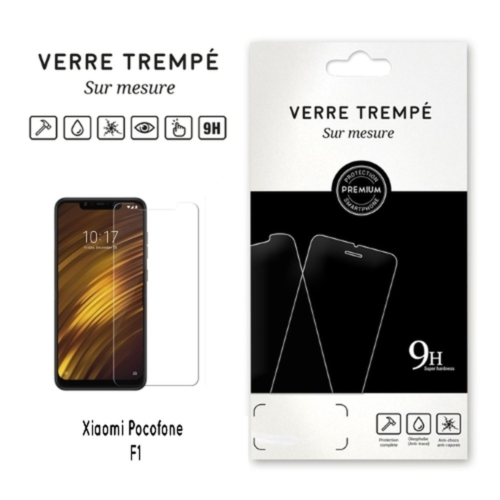 Verre trempé transparent pour Pocophone F1