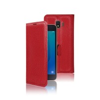 Étui Portefeuille Zanae Rouge pour Samsung Galaxy J2 (2018)