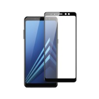 Verre trempé Full Cover noir pour Samsung Galaxy A8 Plus (2018)