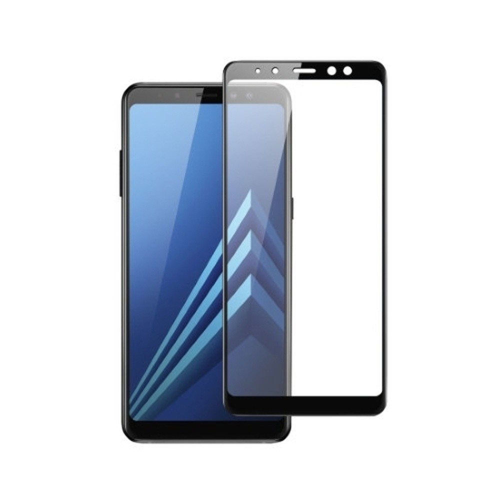 Verre trempé Full Cover noir pour Samsung Galaxy A8 Plus (2018)
