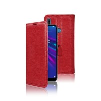 Étui Portefeuille Rouge pour Huawei Y6 et Honor 8A