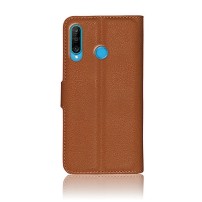 Etui Portefeuille Zanae marron pour Huawei P30 Lite / P30 Lite XL