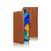 Etui Portefeuille Zanae marron pour Huawei P30 Lite / P30 Lite XL