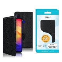 Etui Portefeuille Zanae Noir pour Redmi Note 7 et Note 7 Pro