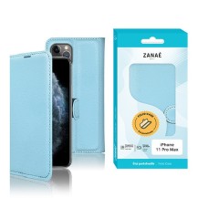 Étui Portefeuille Zanae bleu clair pour iPhone 11 Pro Max