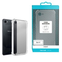 Coque en silicone transparente avec coins renforcés pour Oppo A3