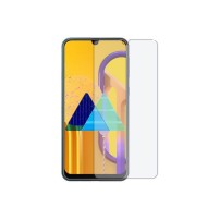 Verre trempé transparent pour Samsung Galaxy M30s affichant sa robustesse et sa clarté