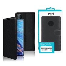 Etui portefeuille Zanae noir pour Oppo Reno3 Pro 5G et Find X2 Neo