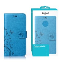 Etui Portefeuille Flower bleu clair pour Huawei P40 Lite