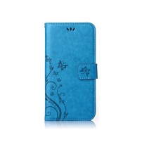 Etui Portefeuille Flower bleu clair pour Huawei P40 Lite