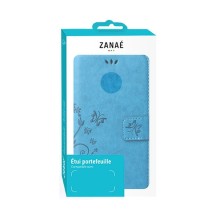 Etui Portefeuille Flower bleu clair pour Huawei P40 Lite