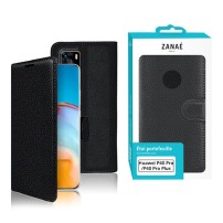 Etui Portefeuille Zanae pour Huawei P40 Pro en noir