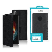 Étui Portefeuille Zanae noir pour Sony Xperia 10 II