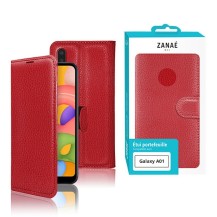 Etui Portefeuille Rouge pour Samsung Galaxy A01