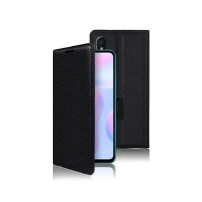 Étui Portefeuille Zanae en cuir noir pour Xiaomi Redmi 9A et 9AT