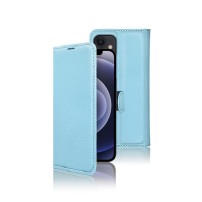 Étui Portefeuille Zanae bleu clair pour iPhone 12/12 Pro