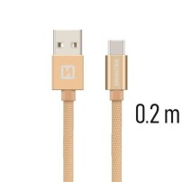 Câble USB-C textile 0.2m couleur Jade