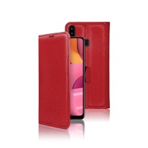 Etui Portefeuille Zanae rouge pour Samsung Galaxy A20s