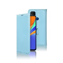 Etui portefeuille bleu clair pour Xiaomi Redmi 9C/10A