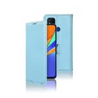 Etui portefeuille bleu clair pour Xiaomi Redmi 9C/10A