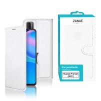 Etui Portefeuille Zanae pour Huawei P Smart 2021 Blanc