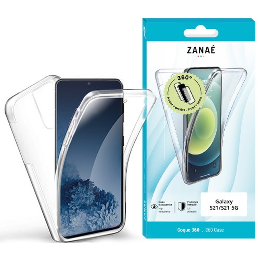 Coque 360° transparente pour Samsung Galaxy S21