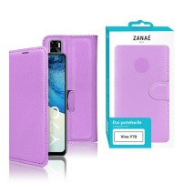 Etui portefeuille violet pour Vivo Y70 en usage